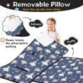 thumbnail image 3 of Ballerina Flower Dark Pattern Toddler Nap Mat with Pillow & Blanket, Soft Sleeping Mat for Preschool Daycare Travel Sleepovers, 3 of 6