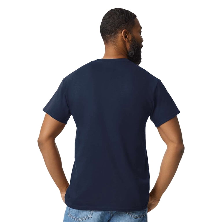Gildan Men's Ultra Cotton Pocket T-Shirt - Heavyweight Basic Tee With Chest Pocket (3XL, Navy)