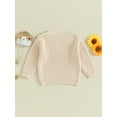 thumbnail image 4 of Bagilaanoe Toddler Baby Girl Boy Knitted Sweater Long Sleeve Pullover 3M 6M 12M 18M 24M 3T Kids Warm Jumpers Tops Fall Loose Knitwear, 4 of 9