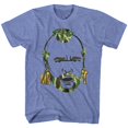 thumbnail image 1 of Mr. T T-Shirt pour Adulte Camouflage Cheveux Bleu Pâle Chiné 2TG, 1 of 2