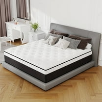 Kviwasha 12 inch Full Mattress with Pocketed Springs Hybrid Mattresses in a Box, Adult