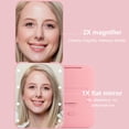 thumbnail image 2 of LCXmlly Portable Mirror Portable LED Makeup Mirror Folding Vanity Mirror with 2X Magnification 1pc, 2 of 8