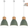 thumbnail image 1 of FSLiving Remote Control Pendant Light H-Type Track Pendant Light Stepless Dimming Pendant Light Macaroon Aluminum Shade Pendant Lighting for Kitchen Counter Customizable Cord Length--1 Light(Green), 1 of 8