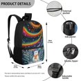 thumbnail image 5 of Uourmeti Smooth Zipper 17 Inch Bookbag for School Outdoor, Personalized Multiple Pockets Comfortable To Touch School Bookbag, Rainbow Polar Bear Pattern, 5 of 6