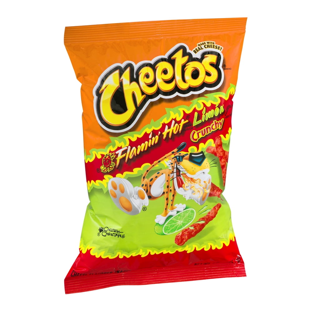 Cheetos Crunchy Flamin' Hot Limon Cheese Flavored Snacks - Shop Chips at  H-E-B