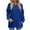 Blue, variant on Oversized V Neck Sweatshirts for Women with Pockets Casual Long Sleeve Loose Pullover Tops T-Shirts 2024 Fall Clothes