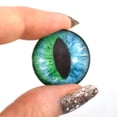thumbnail image 4 of Cheshire Cat Glass Eyes in Blue and Green, 4 of 6