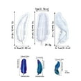 thumbnail image 5 of BQBQERT 3 Pcs Feathered 3D Feathered Shape Silicone Epoxy Resin Jewelry Pendant Craft Supplies, 5 of 11