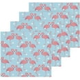 thumbnail image 2 of SKYSONIC Flamingo Cotton Washcloths Set of 4, Highly Absorbent Soft Fingertip Towel for Bathroom, Gym, Hotel and Spa, 12 x 12 Inch, 2 of 7
