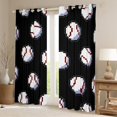thumbnail image 4 of Manfei Modern Baseball Teens Curtains Pack of 2 (42x84 Each), Ball Sports Lover Curtains Blackout, Cartoon Geometric Bedroom Curtains, Curtains Blackout Bedroom Decor, 4 of 6