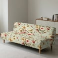 thumbnail image 2 of Yuyamidu Rose Print Futon Cover Armless Sofa Covers Washable Stretch Futon Couch Cover with Elastic Edge Easy to Install Rv Jackknife Sofa Covers Gift for Holiday, 2 of 8