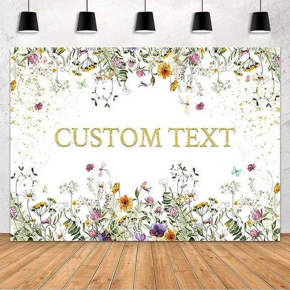 Yerwa Custom Baby in Bloom Backdrop for Girl Wildflower Baby in Bloom Decorations Banner Watercolor Floral Wildflower Baby Shower Photography Background Cake Table Decor Supplies Photo Props 7x5ft