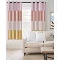 thumbnail image 2 of Colorful Stripe Blackout Curtains 72 Inches Long for Bedroom, Modern Pink Red Yellow Vertical Striped Thermal Insulated Room Darkening Black Out Window Curtain Panels Grommet Drapes for Living Room, 2 of 8