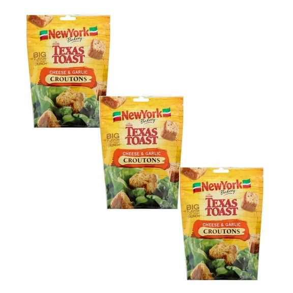 ( 3 Pack ) New York The Original Texas Toast Croutons Cheese & Garlic - 5oz