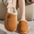 thumbnail image 5 of Viluyesy Womens Platform Slippers, Soft Sole Closed Toe Cozy Warm Winter Slip-On Fuzzy House Slippers Khaki, 5 of 9