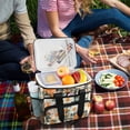 thumbnail image 5 of FORMRS Insulated Cooler Bag 24 Cans Capacity Soft Leakproof Lunch Box with Side Pockets, Sunny Blooms, 5 of 7
