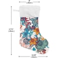 thumbnail image 2 of Coolnut 17.7 Inch Christmas Stockings, 2 PCS Vintage Elegant Flowers Presonalized Large Stocking Sock for Family Holiday Xmas Party Decorations, 2 of 7