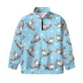 thumbnail image 4 of Uorisanigo Girls Half Zip Sweatshirt Fall Fashion Outfits Clothes Long Sleeve Pullover Tops Oversized Cute Sea Lion Teen Girl Quarter Zipper Pullover Shirts for Sports and Daily Wear, 4 of 7