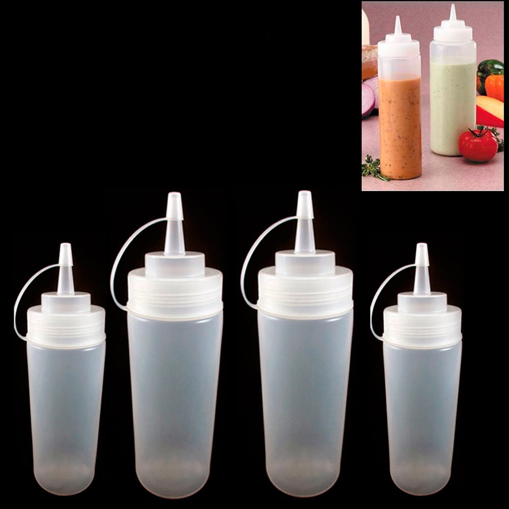 Condiment Kitchen Squeeze Sauce Plastic Bottles /Dispenser Mayo/Ketchup/Mustard 