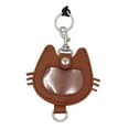 thumbnail image 3 of lionlar Pet Hair Storage Keychain Commemorative Pet Memorial Gift PU Leather Keyring brown, 3 of 9