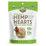 Manitoba Harvest Organic Hemp Hearts 12 oz, Shelled Hemp Seeds, Plant Protein, Omega 3&6