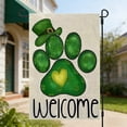 thumbnail image 4 of Cinvoph St. Patrick's Day Garden Flag Decorative Shamrocks Clover Flag Yard Flag for St. Patrick's Day Lawn Porch Patio Outdoor Decoration 12"x18", 4 of 5