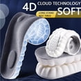 thumbnail image 3 of 3 Pairs Cloudstride 4D Insoles for Men,Super Soft 4d Cloud Technology Insole,Women's U-Shape Memory Foam Breathable Shock Absorption Insole for Ankle Protection (10-11, Gray), 3 of 9