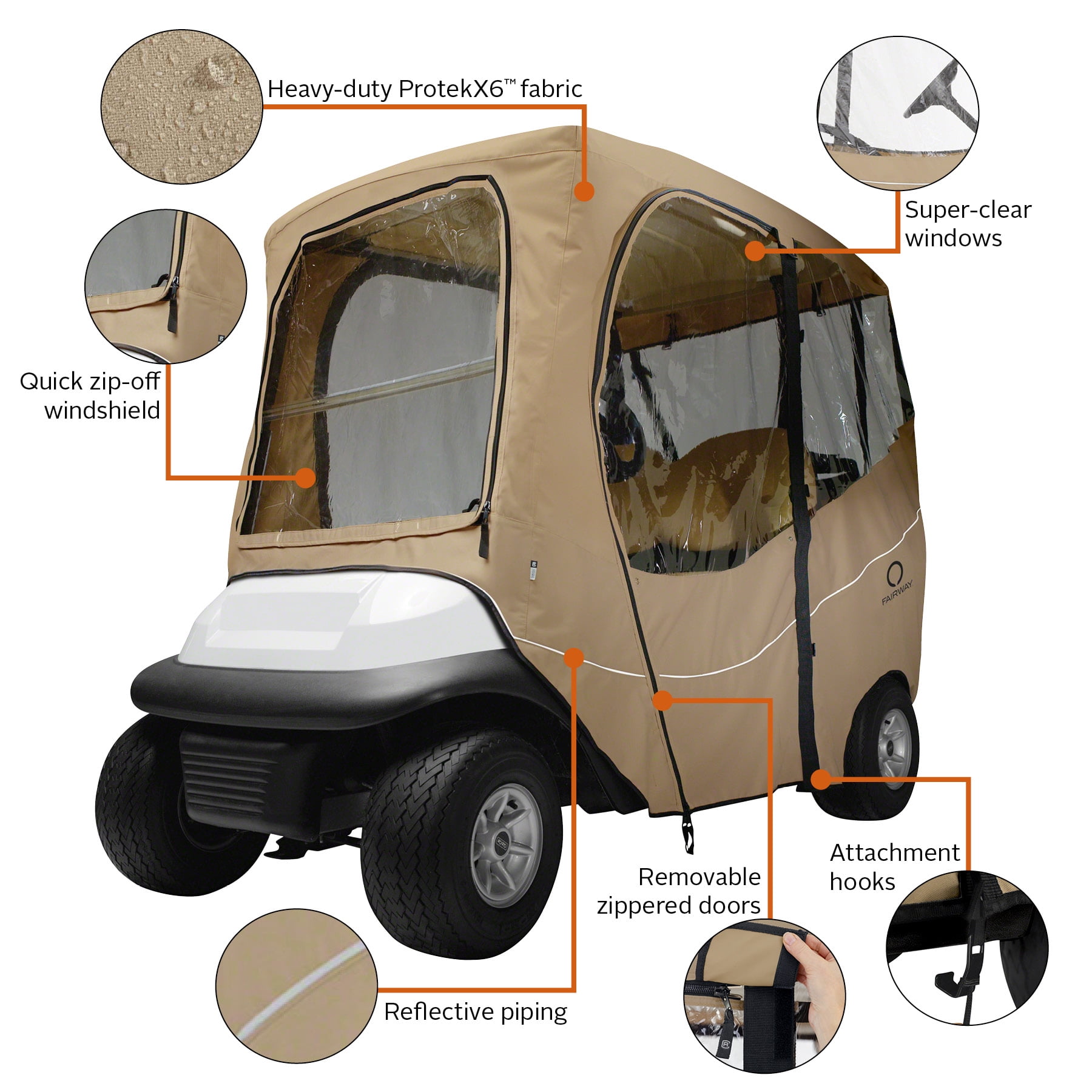 classic accessories fairway golf cart enclosure club car precedent