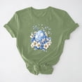 thumbnail image 1 of UPPADA Femmes Easter Oeufs Imprimé T-Shirts Heureux Easter Graphique Bunny Lapin Mignon T-Shirts Manches Courtes Décontracté Col Rond T-Shirts Été Basique Coupe Régulière Chemises Vert,TG, 1 of 5