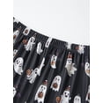 thumbnail image 5 of Family Matching Halloween Pajamas Long Sleeve Tops and Ghost Print Pants, 5 of 8