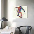 thumbnail image 3 of Nawypu Room Decor Mens Bedroom Wall Decor Aesthetic Room Decor Skateboarding Tricks Poster Print Wall Decor Male Extreme Sports Man Skateboarder Art Women Office Decor,Framed Modern Canvas Wall, 3 of 4