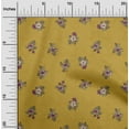 thumbnail image 1 of oneOone Cotton Flex Dark Mustard Fabric Leaves & Floral Artistic Craft Projects Decor Fabric Printed By The Yard 40 Inch Wide, 1 of 4