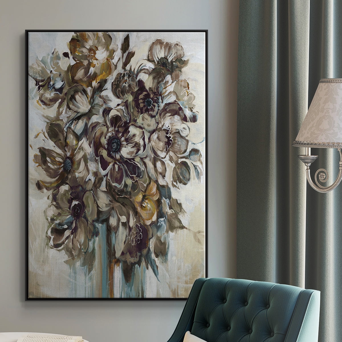 Wild At Heart VI Framed Premium Gallery Wrapped Canvas - Ready to Hang - 25 x 37 - Black Floating Frame