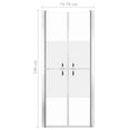 thumbnail image 3 of vidaXL Shower Door Half Frosted ESG 76x190 cm, 3 of 3