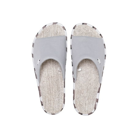 

Kesitin Mens Lightweight Flat House Slippers Bedroom Comfort Slides Open Toe Home Slipper Blue Gray 7-7.5