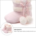 thumbnail image 4 of 1 par de botas navideñas para bebés con lazo de invierno, prewalker de algodón cálido para niños pequeños, 4 of 6