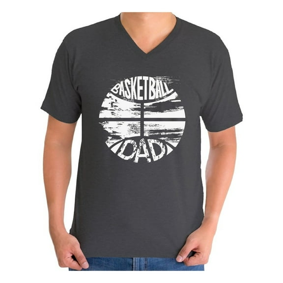 Awkward Styles Men's Basketball Dad Graphic V-neck T-shirt Tops Sports Dad Gift Father's Day Cool Gift Idea