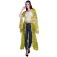 thumbnail image 2 of Moomaya Gilet Ouvert Imprimé Georgette à Manches Fendues pour Femmes, 2 of 5