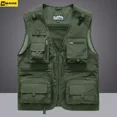 thumbnail image 2 of Chaleco táctico de pesca y senderismo para hombre, chaqueta sin mangas de malla para fotógrafo, 14 bolsillos, novedad de verano, 2 of 5