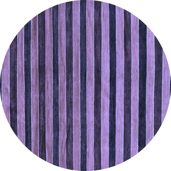Ahgly Company Machine Washable Indoor Round Abstract Blue Modern Area Rugs, 5' Round