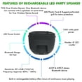 thumbnail image 5 of Rotating LED DJ Light 6 Colors with Bluetooth 8" Portable Speaker 1000 Watts, 5 of 5
