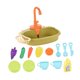 thumbnail image 2 of Juguetes de fregadero de cocina con accesorios de agua corriente, de ciclo del agua, regalos de cumpleaños, juguetes de simulación para niños, Verde, 2 of 10