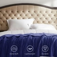 thumbnail image 6 of Fleece Throw Blanket for Couch & Bed, Soft Fuzzy Plush Throw Size Navy Blue Blanket, Luxury Flannel Lap Blanket, Super Cozy and Comfy for All Seasons, 40" x 60", 6 of 7