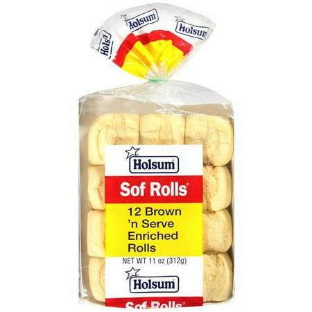 Holsum Soft Rolls/Brown N Serve Enriched Rolls, 12 ct, 11 oz