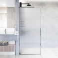 thumbnail image 6 of VIGO Meridian 34 in. W x 74 in. H Framed Fixed Shower Screen Door in Chrome with 3/8 in. (10mm) Fluted Glass, 6 of 10