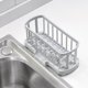thumbnail image 2 of Organizador de fregadero de plástico ABS duradero con soporte para esponja de drenaje, cepillo para jabón y organizador gris, 2 of 9