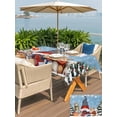 thumbnail image 4 of Outdoor Tablecloth with Umbrella Hole and Zipper, Christmas Rectangle Table Cloth 60x102 Inch Waterproof Tablecloth, Gnomes Cat Squirrel Xmas Pine Tree Winter Snow Picnic Table Cover for Patio, 4 of 7