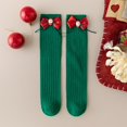 thumbnail image 3 of Jamicy Christmas Socks for Kids Christmas Present Baby Knee High Socks Girls Bow Ruffled Tube Long Socks Toddlers Infant School Uniform Leggings Stockings, 3 of 3