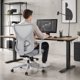 thumbnail image 2 of Silla Ergonómica Escritorio Soporte Lumbar Ajustable Gris, 2 of 9
