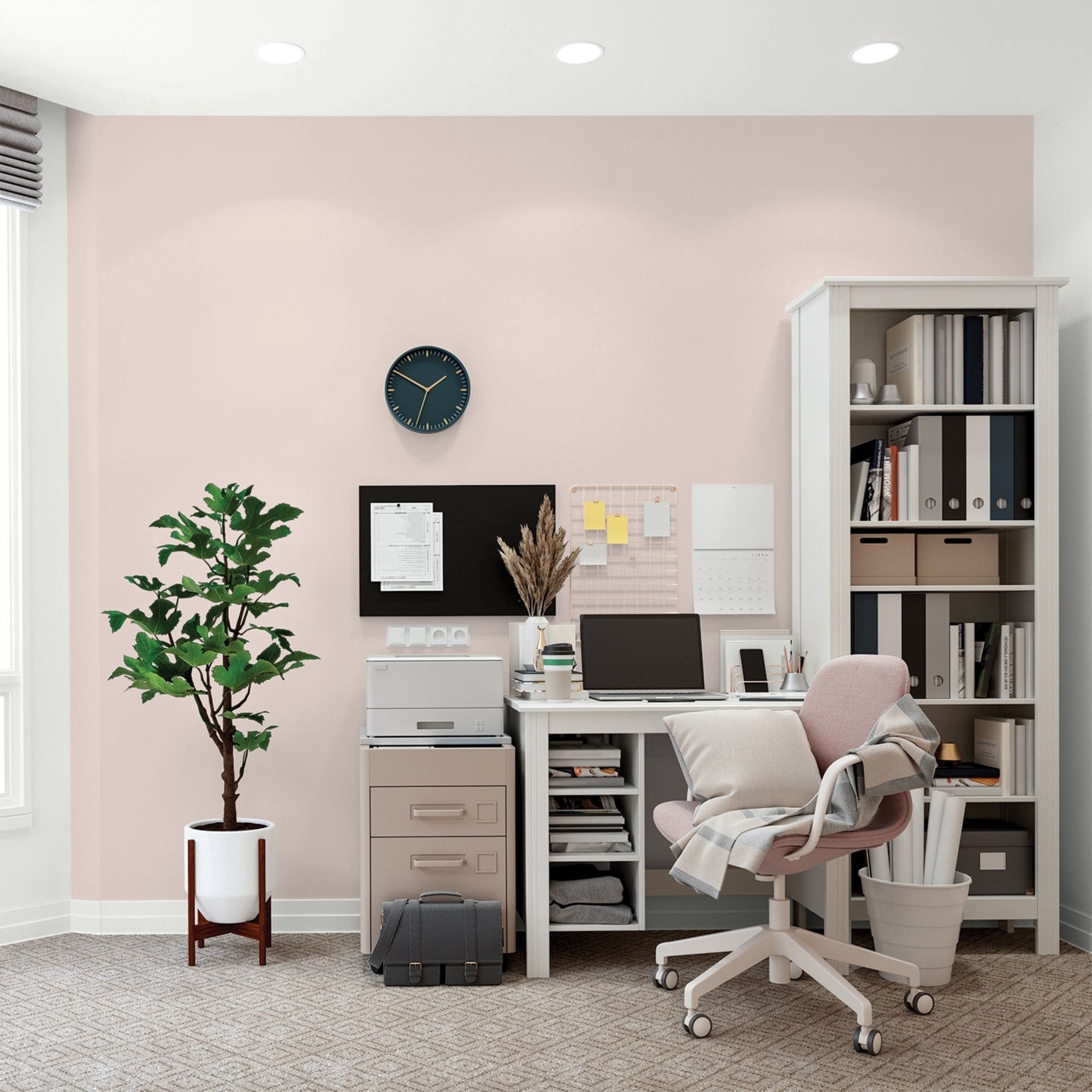 Glidden Fundamentals Blossom Pink Flat Interior Paint and Primer, 1 Quart